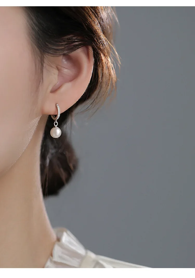 925 Sterling Silber Perle Ohrringe für Frauen Mode-Design Ohrringe Weibliche 2024 Neue Stil Luxus Ohrringe – Detail 5