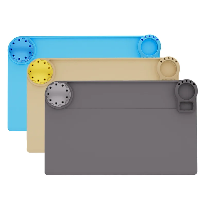 

TE-733 450*280mm Heat Insulation Silicone Pad Desk Platform Mat for Welding Station Iron Phone PC Repair Soldering Mat