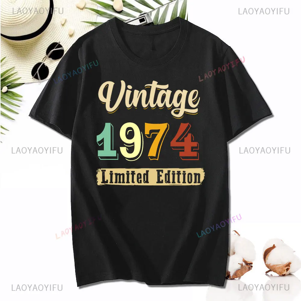 Classics 1970 - 1979 T-Shirt Women 42-51 50 Years Old 51st 50th Birthday Gift Idea Mom Funny Streetwear Top Tshirt Cotton Shirt