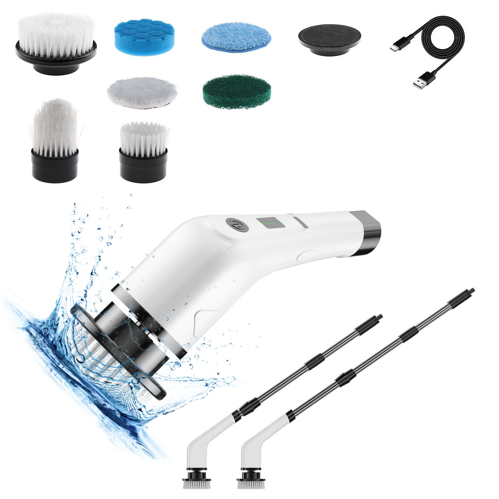 US Warehouse Cleaning Products Household Cleaning Tools Accessories Bathroom Electric Scrubber Cleaning Brush