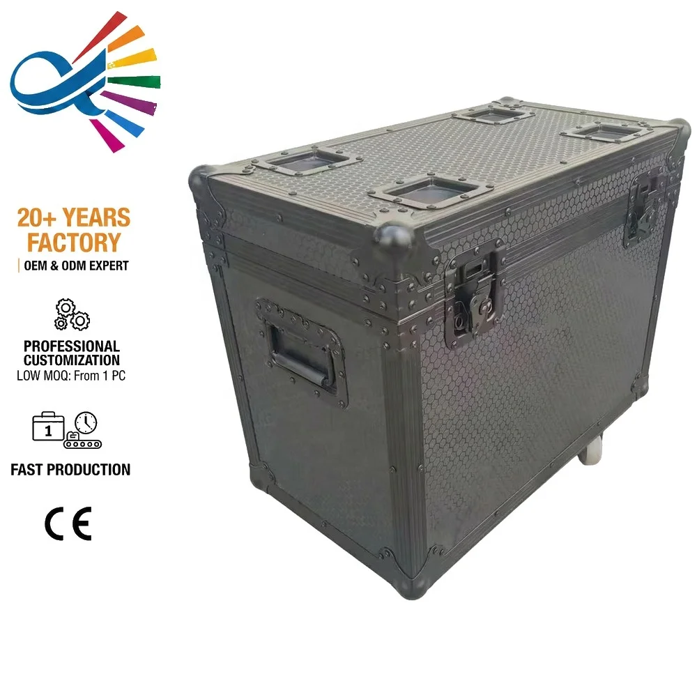 2IN1 8 Inch Speaker Flight Case Waterproof Shockproof Aluminum Box Heavy Duty Storage Trunk for Professional Audio Event