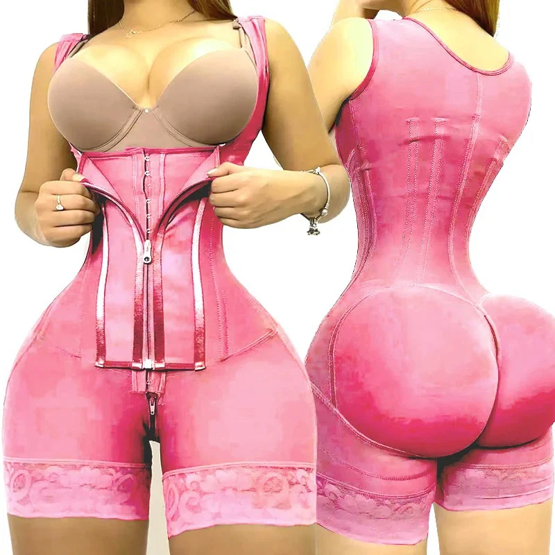 AfruliA Fajas Colombianas Girdles Shapewear Abdomen Control Body Shaper High Compression Waist Trainer Slimming Bodysuits Corset