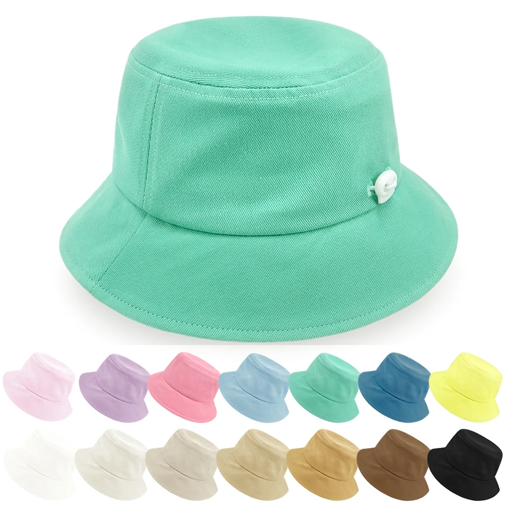 

Kids Boys Girls Bucket Hat Solid Children Panama Fisherman Cap Summer Baby Hat Outdoor Spring Autumn Sun Hats 1-3 Years