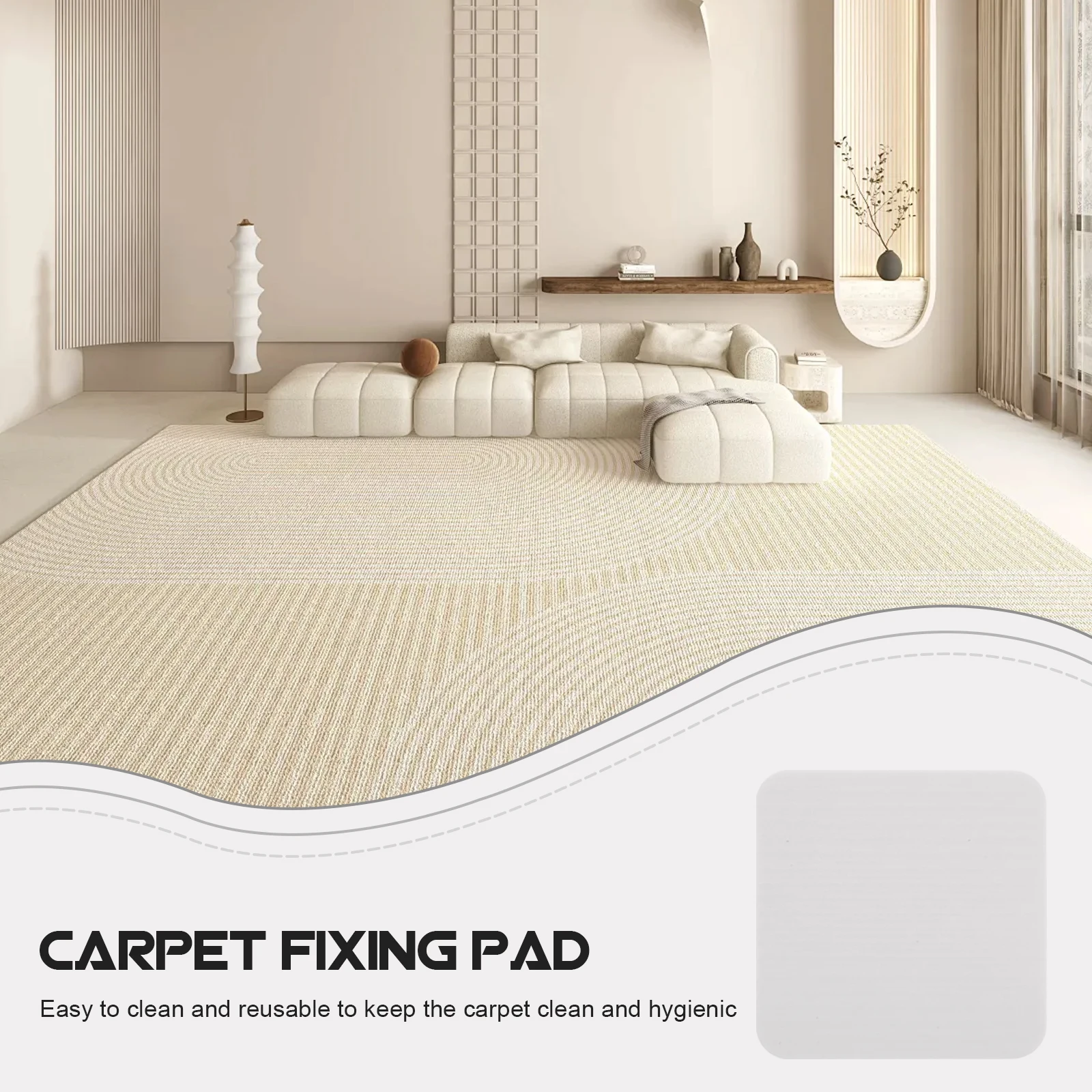 

4PCS Anti Carpet Stickers Washable Tape Non skid Pads Carpet Stickers For Area Rugs Pad Hardwood Tile Floors
