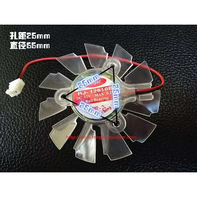 pa  quiet 6010 Graphics card fan blade High quality 55MM Diameter 25mm Hole Pitch 12V 0.15A  fan blade for UNIKA graphics