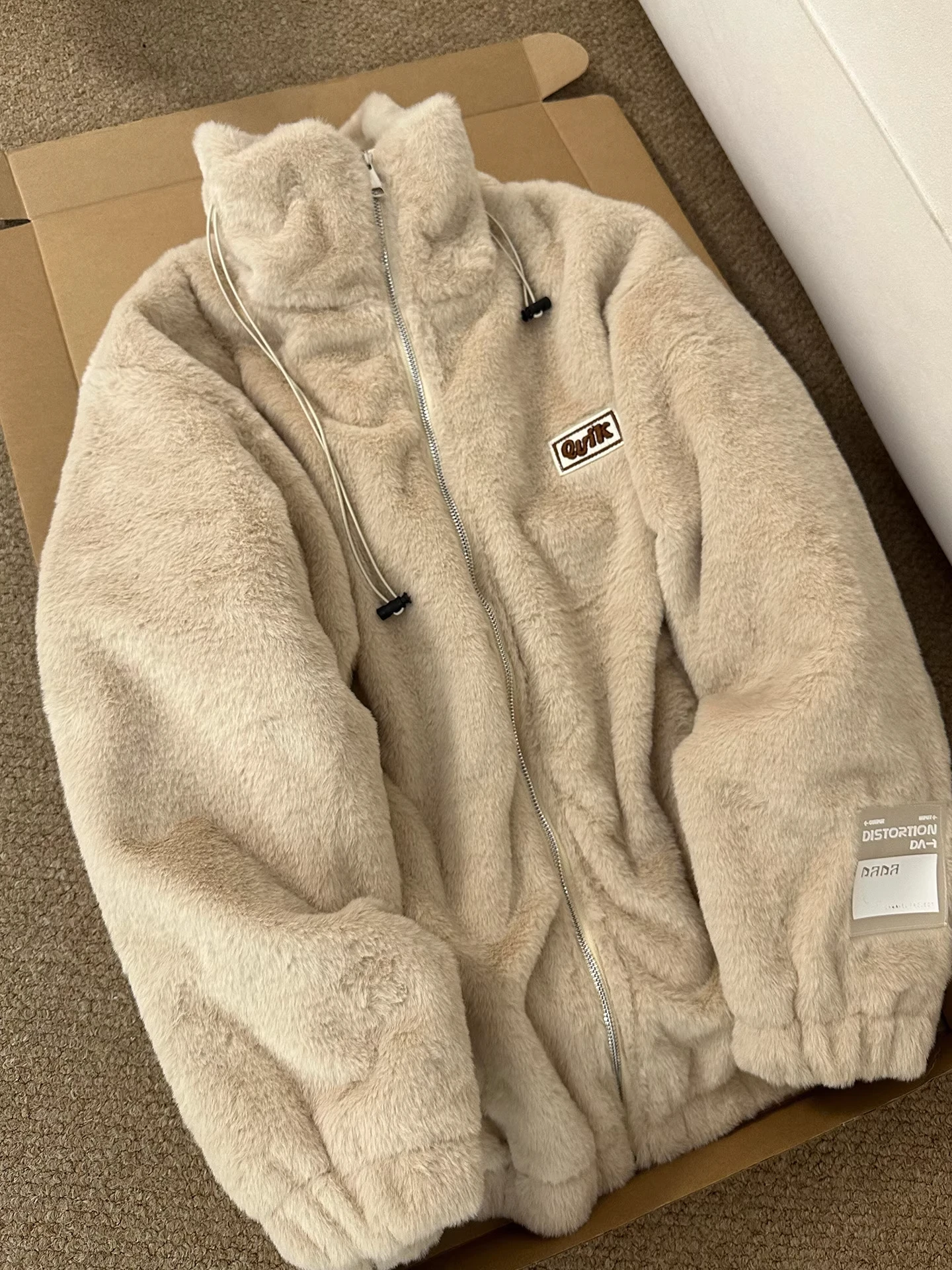 

i Color Lamb Velvet Jaet Thiened Soft Fluffy Cotton Coat for Men Winter Warm Leisure Sle Zipper Closure Long Sve