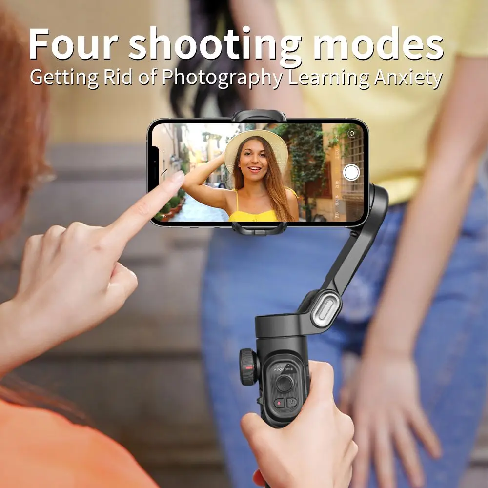 Smart XE 3-Axis Handheld Gimbal Stabilizer for Smartphone with Fill Light for iPhone Android Face Tracking Tiktok Vlog