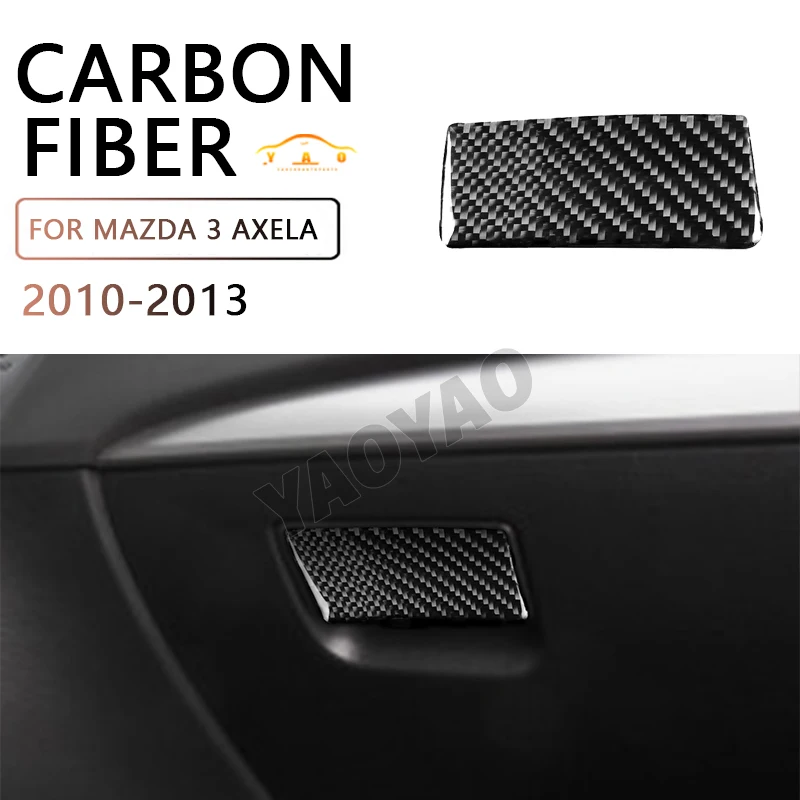 

Glove Box Handle Panel Cover Real Carbon Fiber Stickers Car Interior Accessory For Mazda 3 Axela 2010-2013 Mazdaspeed 3 Mazda3