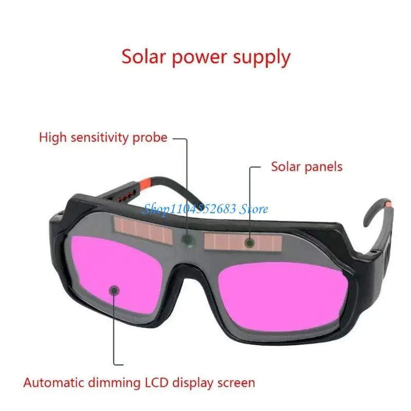 Gafas protectoras soldadura LCD Y6GD con pantalla ajustable y oscurecimiento automático energía solar