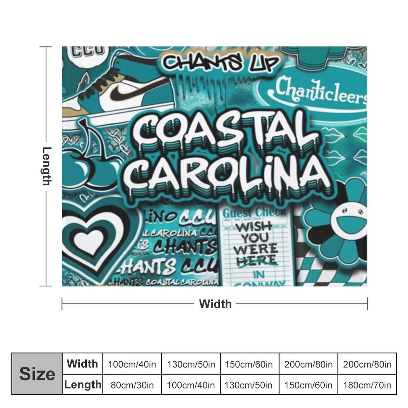 Coastal Carolina University Throw Blanket Tourist Decorative Sofas Winter beds Blankets