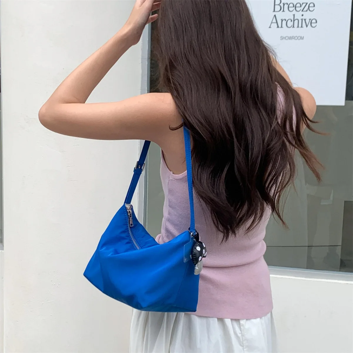 Casual Nylon Women Shoulder Bag Soft Light Bucket Bags for Women Handbags and Purses Candy Color Designer Bag NEW Shopping Tote