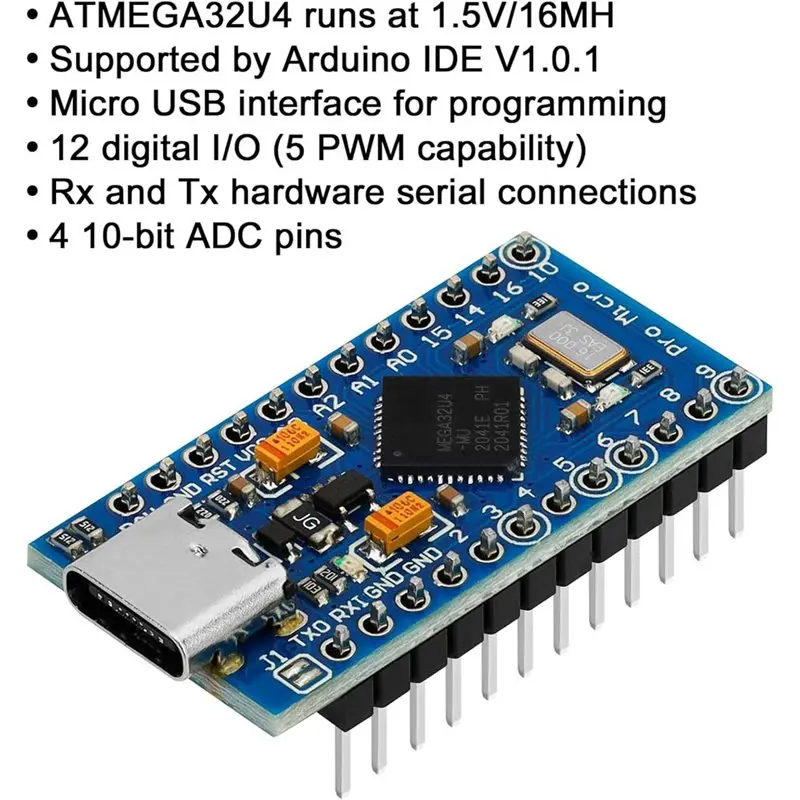 AS95-3 Pack Pro Micro Board Module Atmega32u4 5V 16Mhz USB Programming Development Board Microcontroller, For AR Duino IDE