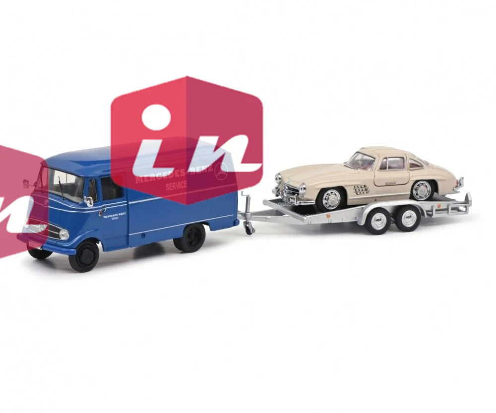 

Schuco L319 Trailer+300SL 1:43 450253900 Diecast Model Car Collection Limited Edition Hobby Toys