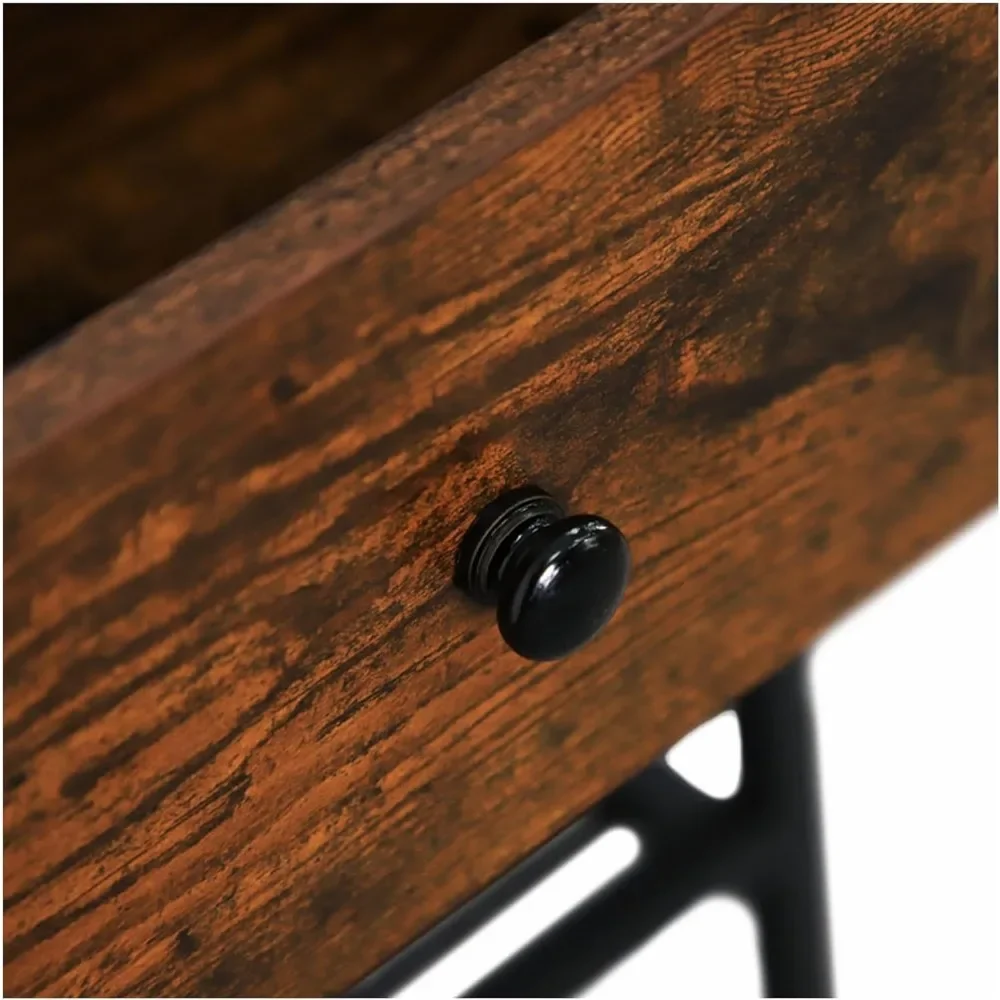 USB Ports,Entryway Table with Drawer,Storage Shelf,Sturdy Metal Frame,Wood Narrow Console Sofa Table