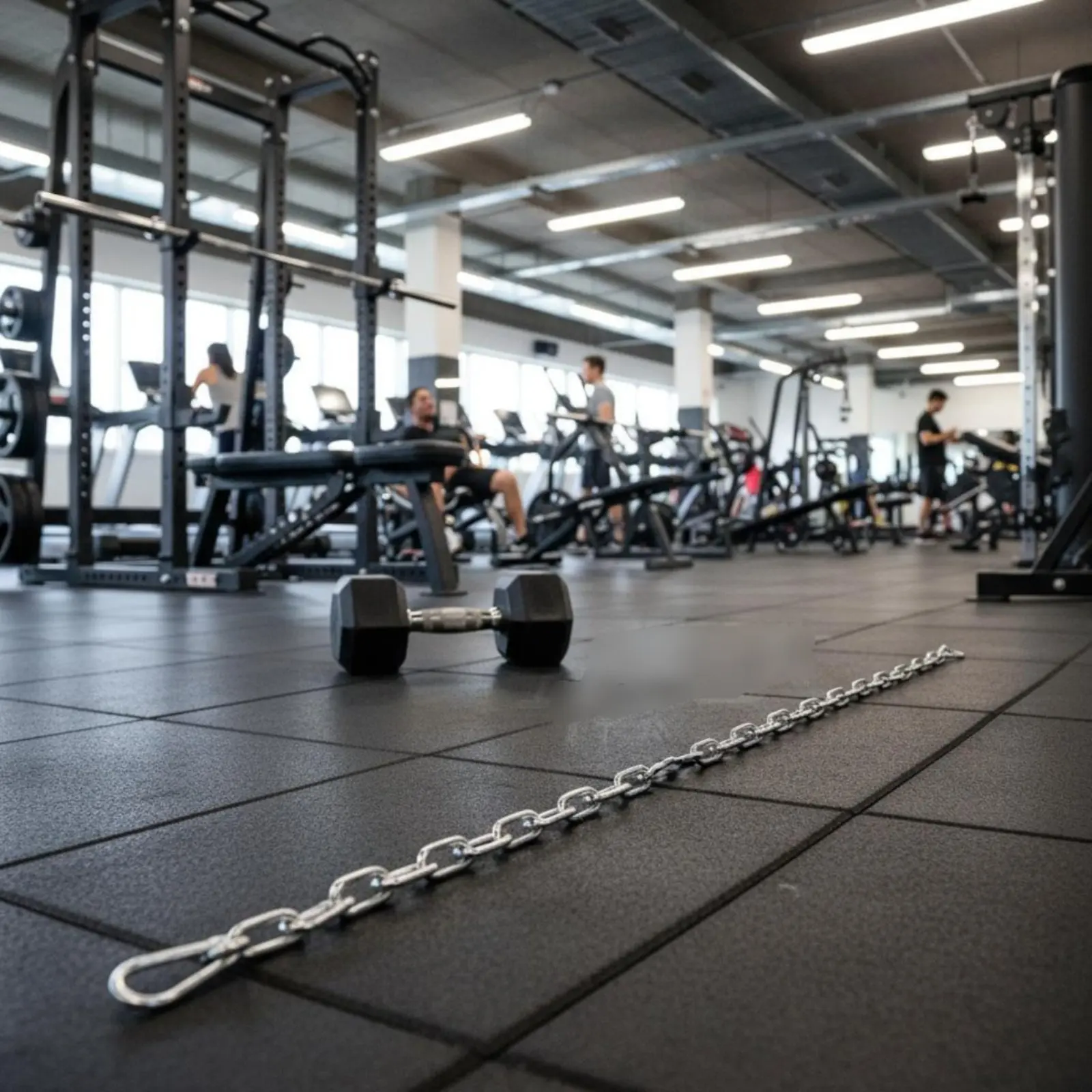 Stainless Steel Extension Chain Rustproof Fitness Chain with Carabiners Gym Pulley System Extender
