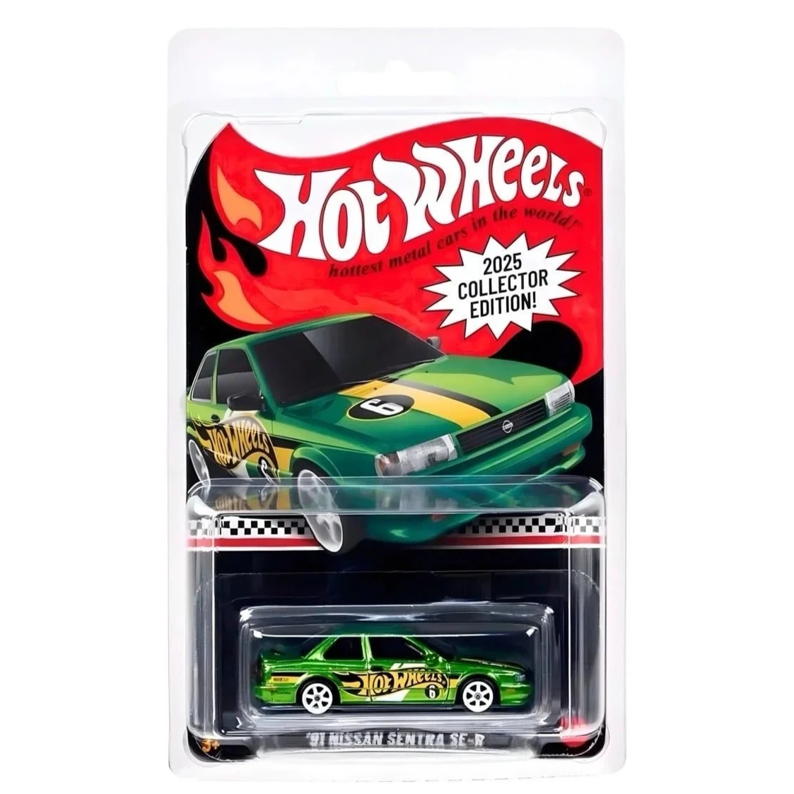 Original Mattel Hot Wheels RCL 1/64 '91 Nissan Sentra SE-R Die-Cast 1:64 Scale Miniature Collectible Vehicles Mini Car Models