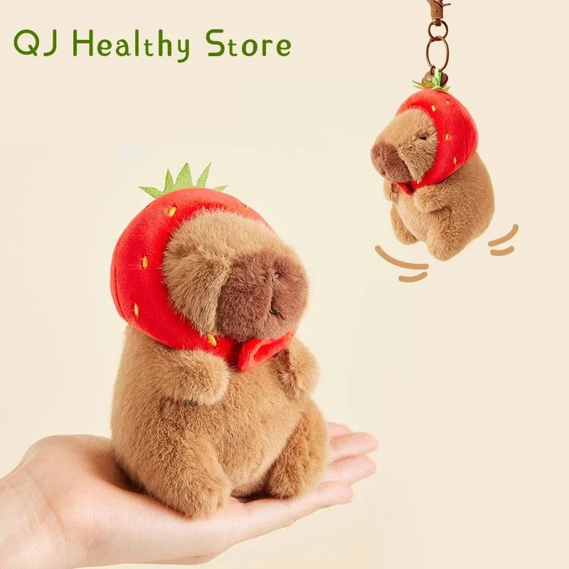 【Buy 1 Free 1】 Lovely Cute Cute Capybara Water Dolphin Pendant PP Cotton Plush Toy Doll Bag Charm Keychain Doll Doll Dolls