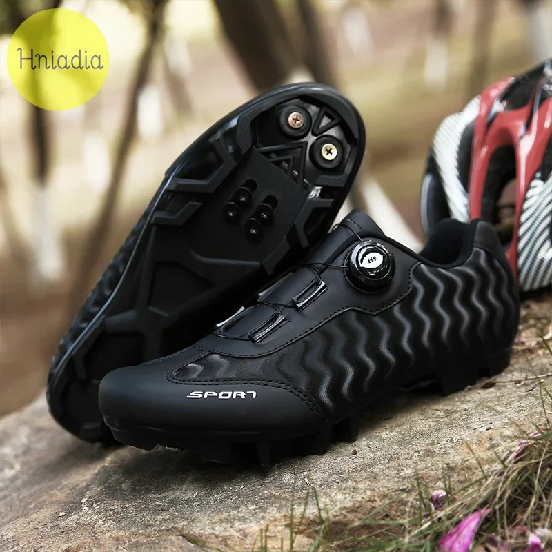 Hniadia Mountain Bike Cycling Shoes Cleats SPD Lock Pedal Racing High-quality Bicycle Shoes