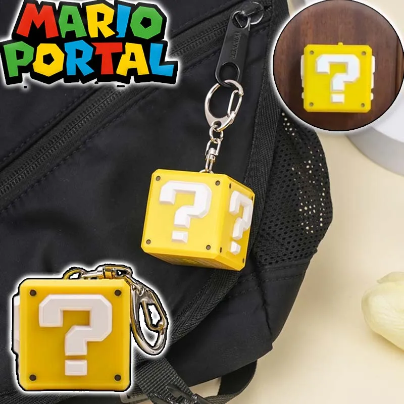 Super Mario Phonation Key Ring Pendant stress relief toy trinket box key chain sound gold coin sound Key Chain Fashion Gifts new