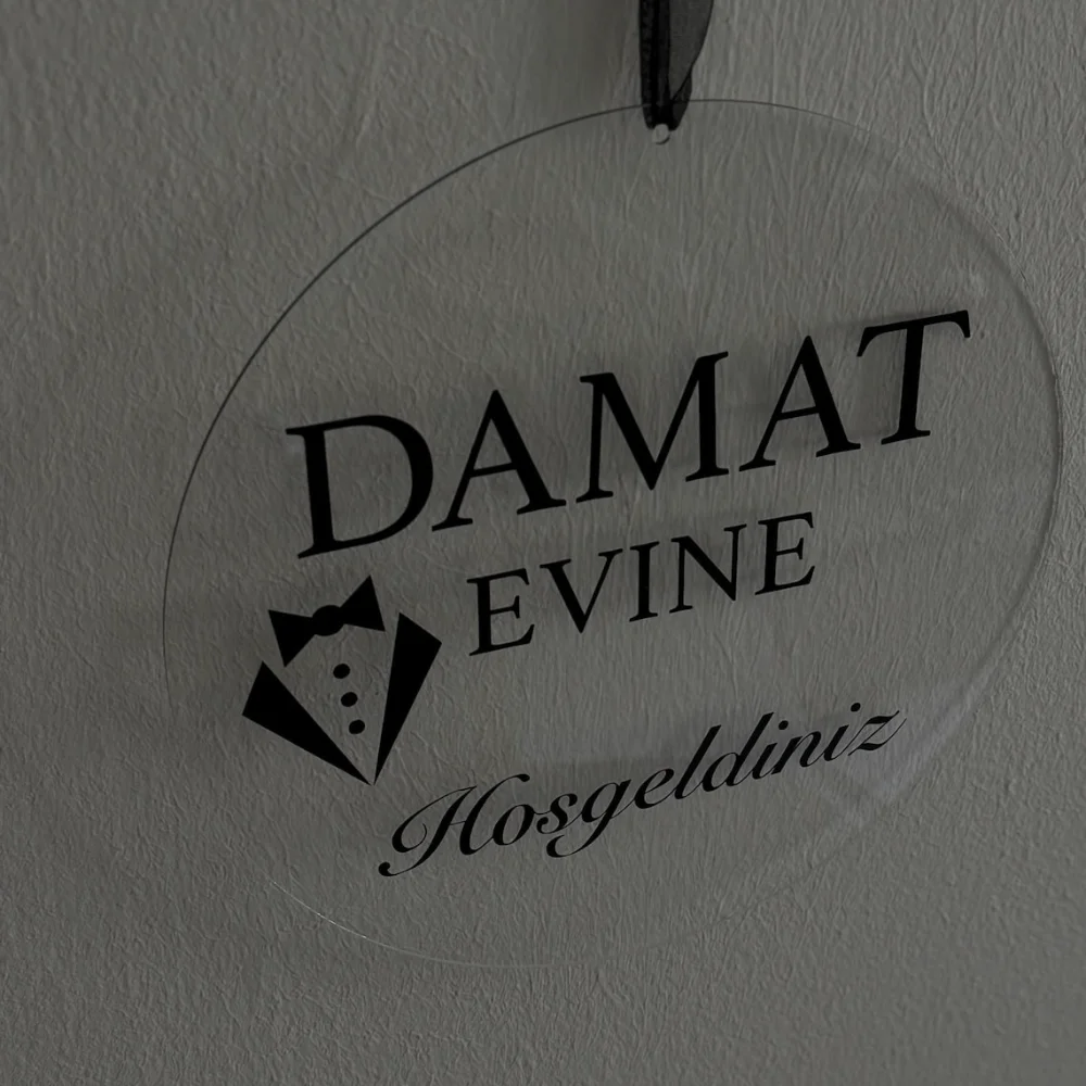 شخصية الزفاف باب الديكور علامة ترحيب Kiz Evine Damat Evi الاكريليك نص مخصص ترحيب الطفل حفل زفاف هدية