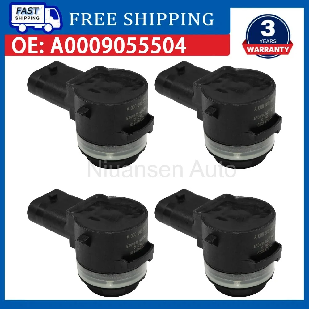 4Pcs PDC Parking Sensor A0009055504 for Mercedes Benz W166 X166 W222 V222 W176 W207 C207 A207 C117 X117 W218 C218 X218