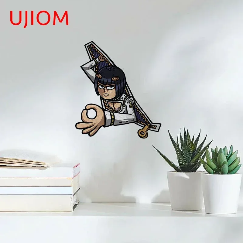 UJIOM 13cm X 11.5cm Anime Bruno Painting Wall Sticker Character Zipper Decals Bedroom Drawer Bathroom Washing Machine Dress Up