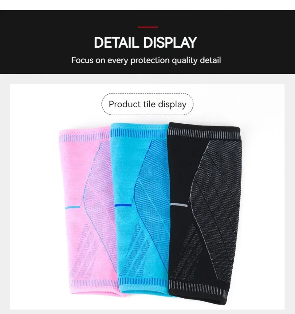 1Pcs Laufen Leichtathletik Kompression Ärmeln Bein Wade Schienbeinkantensyndrom Ellenbogen Knie Pads Schutz Sport Sicherheit Unisex – Detail 11