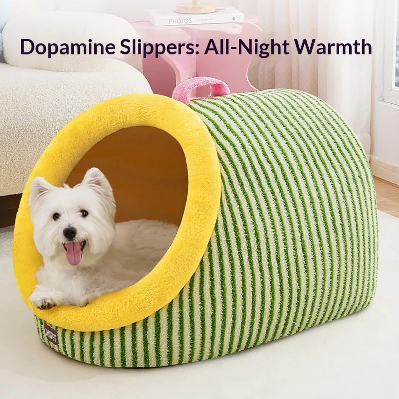 

Закрытый домик для собак, зимний теплый Тедди Бишон, маленькие и средние собаки, безопасный кошачий спальный домик, товары для домашних животных, аксессуары для щенков