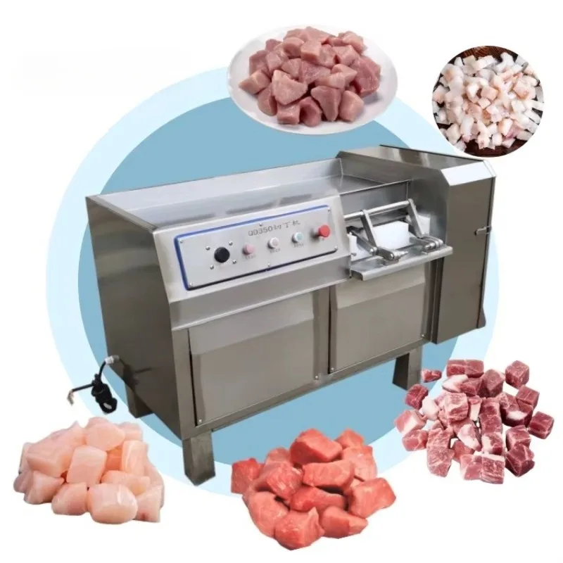 Custom made  Industrial Frozen Chicken Cutter Meat Slicer Machine Fish Dicing Beef Meat Cube Cutting Machine