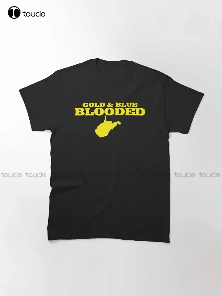 الذهب الدم-الذهب فيرجينيا الغربية الدموية لمحبي الكلاسيكية تي شيرت رجالي تي شيرت تي شيرت Harajuku الشارع الشهير جديد شعبي