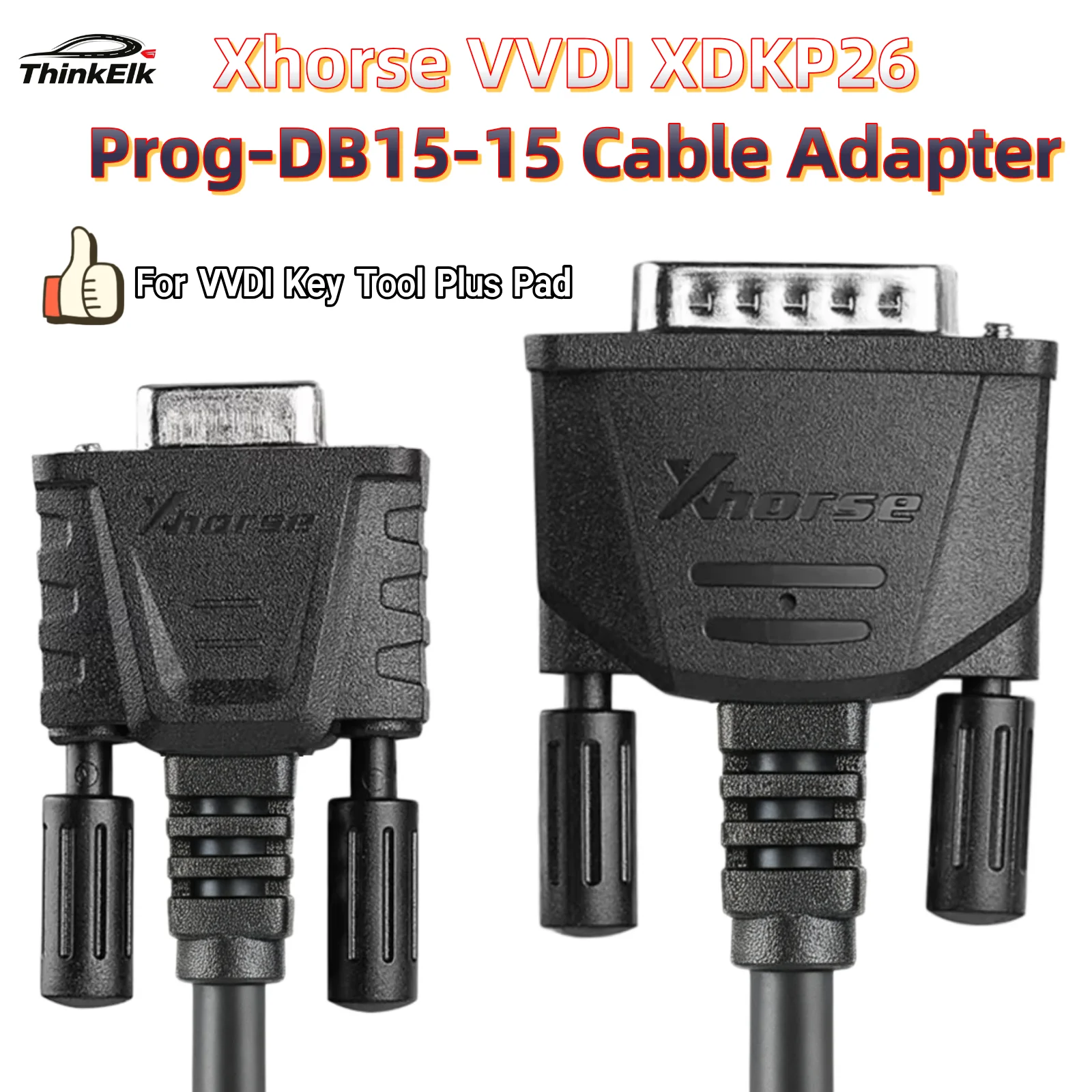 xhorse-xdkp26アダプターは、はんだ付け不要のprog-db15-15ケーブルで、vvdiキーツールプラスパッドと併用できます。完璧なmcuケーブルの代替品です。