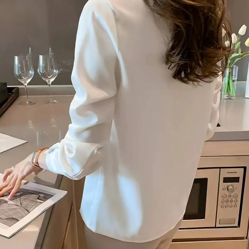 New Solid-Color Long-Sleeve Shirt | Double Placket Design, Commuting Style, Simple & Versatile Top