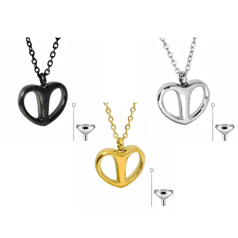 Commemorative Heart Pendants Necklace Keepsakes Lockets Pendants for Women Girls