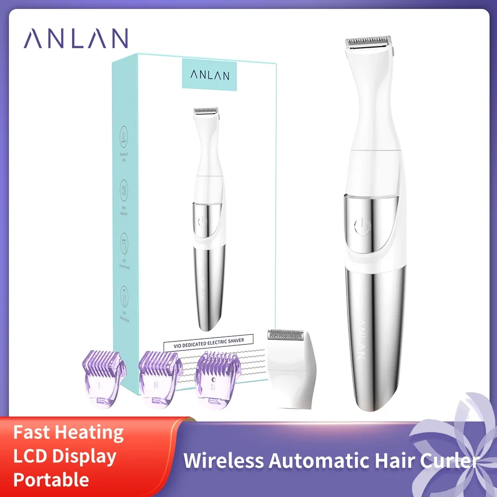 

ANLAN 2 in 1 VIO Bikini Shaver Dedicated Precision Multifunctional Electric Hair Trimmer Safety Painless Hair Remover For Women