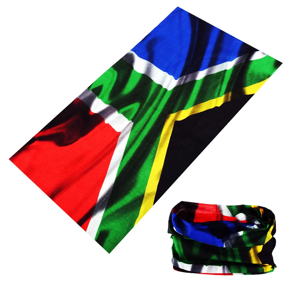 South Africa/Ivory Coast/Morocco/Nigeria African Countries Flag Bandana Seamless Tube Neck Gaiter Scarf Multifunctional Headwear