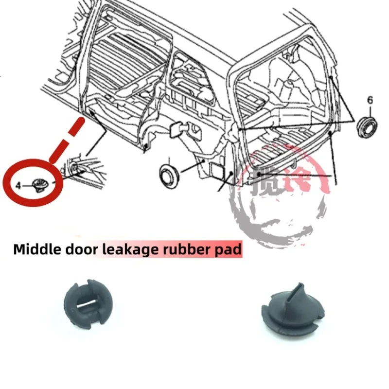 For Honda Odyssey 2012-2024 Elysion Middle Door Electric Sliding Track Groove Waterproof Rubber Plug Lower Rubber Gasket
