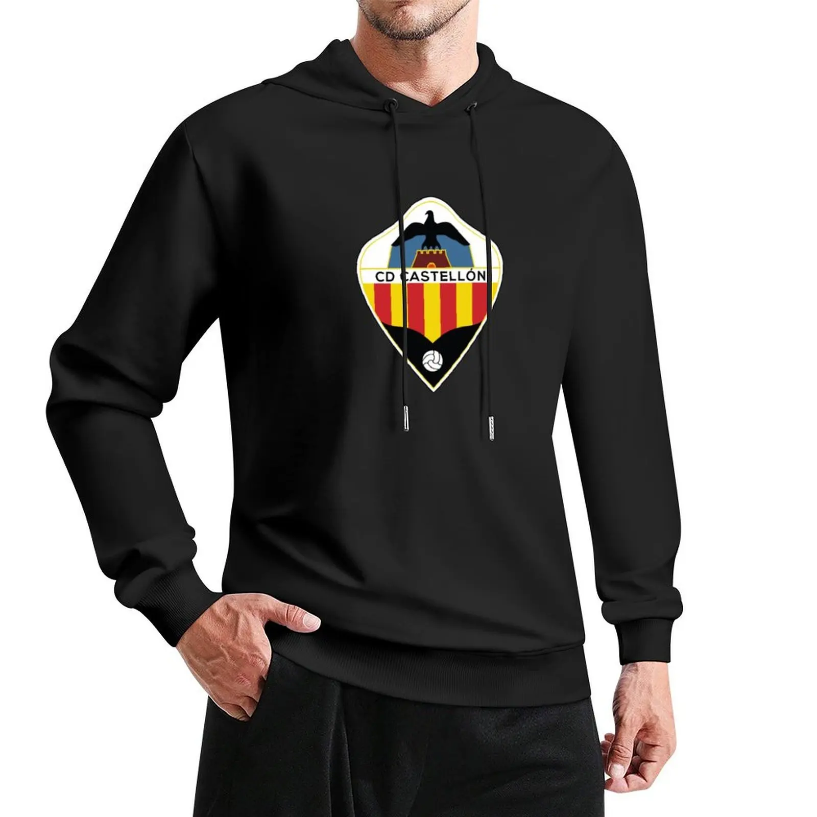 

castellon flag coat of arms Pullover Hoodie men's clothing men wear hoodie for men