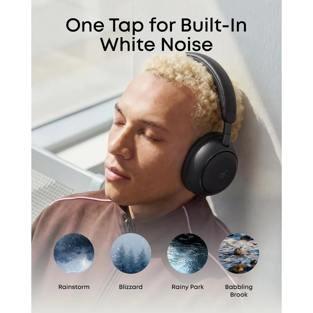 Bluetooth 6.1 Over-Ear Headphones with ANC, 50H Battery, Hi-Res Audio, Dual Connection, Fast Charging view 6