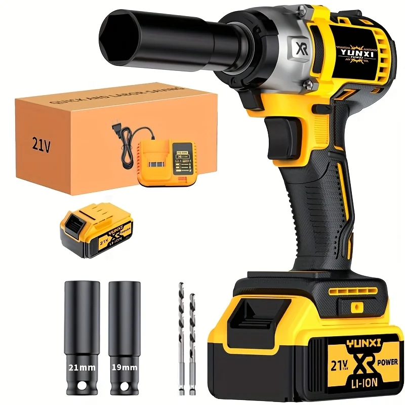 

новый бесщеточный литий-ионный электрический ключ, беспроводной ударный гайковерт, перезаряжаемый ударный гайковерт, оснащенный торцевой ключ, идеально подходит для