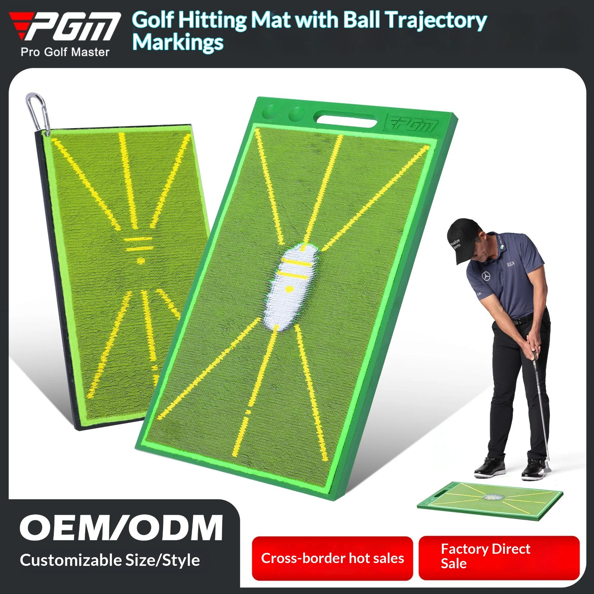 

PGM Golf Strike Pad Bead Shot Track Beginner Training Trace Detection Pad Swing Practitioner