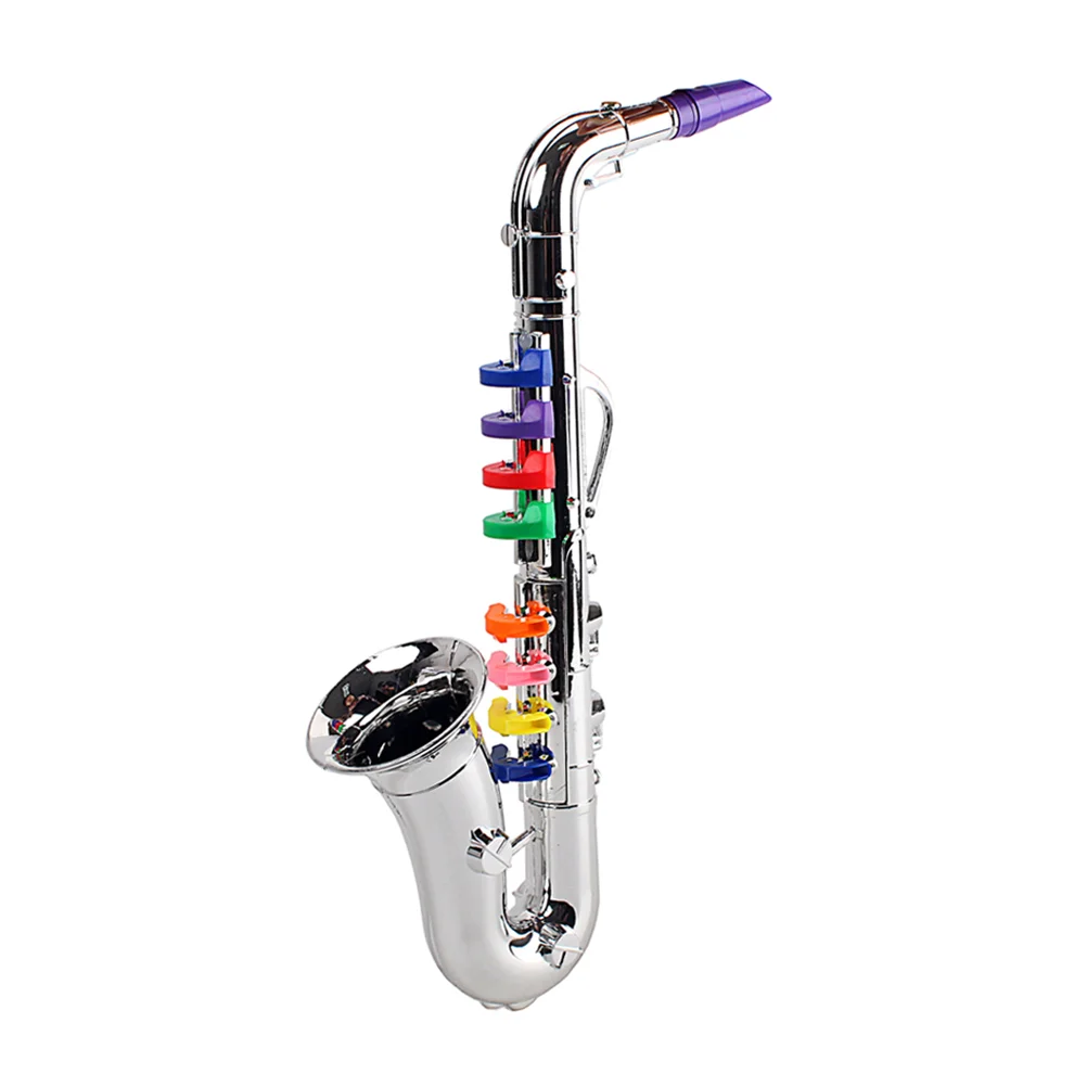 

Children Plastic Trumpet Toy Musical Instruments Toy Saxophone 8 Rhythms Trumpet Toy Kids Mini Musical Instrument Toy Props for