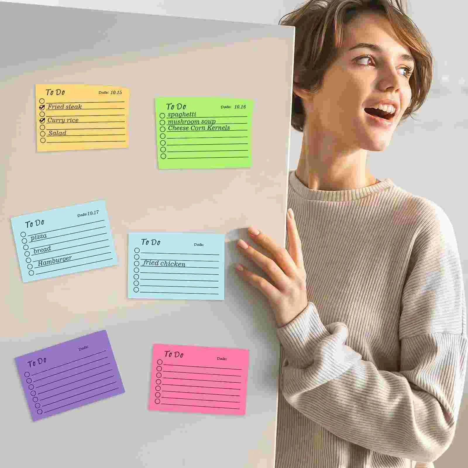 School Note Pads Tearable Paper Memo Fluorescent Sticky Notes Notepads Self-adhesive Office Post Stickers
