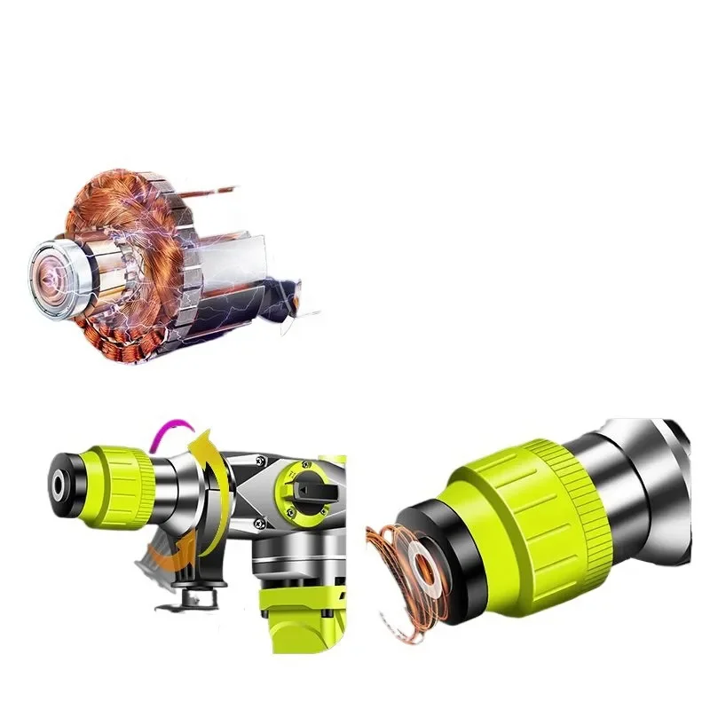 High-power electric hammer drill industrial grade multi-functional three-in-one all-copper concrete impact drill dual-purpose