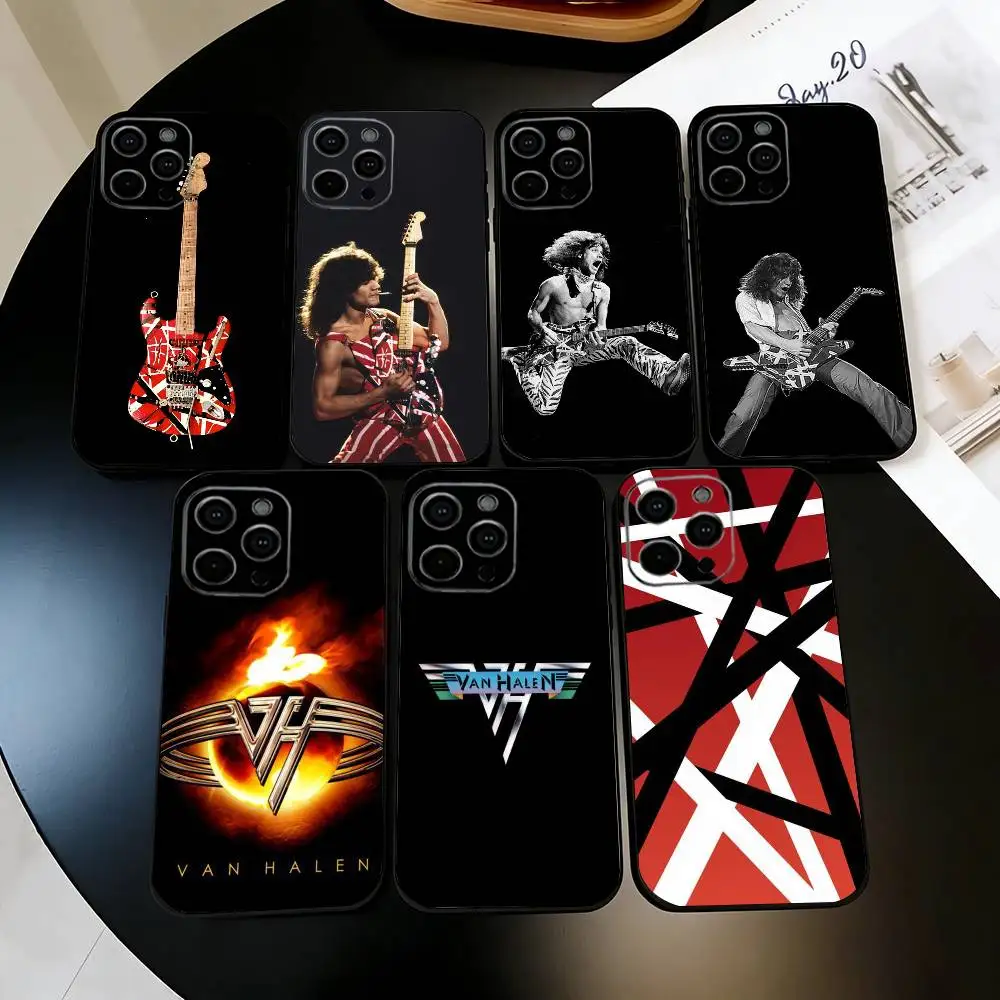 

E-Eddie V-Van H-Halen G-Guitar Phone Case For iPhone 17, 16,15,14,13,12,11 Plus,Pro Max, Others Soft Black Cover