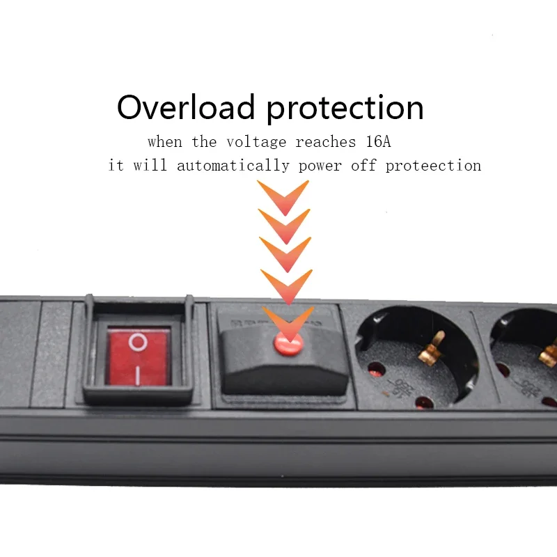 Распределительный блок удлинителя PDU из алюминиевого сплава, 2-8 способов, немецкие розетки ЕС, защита от перегрузки, интерфейс C14, электрические розетки