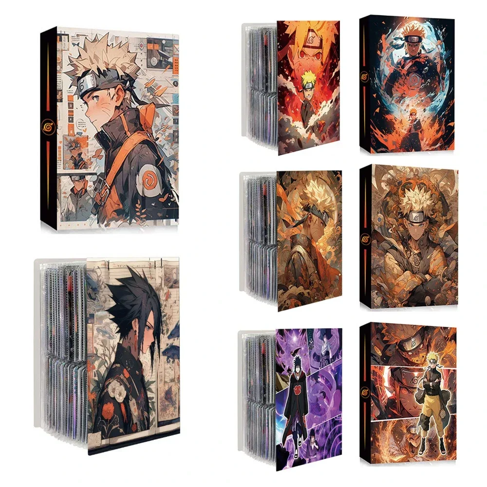 240 PCS Original Naruto Anime Card Album Game Collection Card Book  Naruto Binder Protector Notebook Kakashi Storage Folder Gift