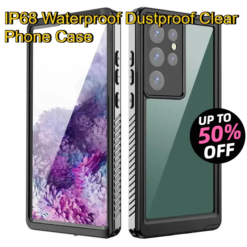 

For Samsung Galaxy S25 S24 S23 S22 Ultra Shockproof Anti-scratch Protector Cover IP68 Waterproof Dustproof Clear Phone Case