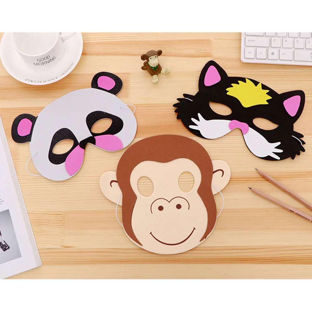 16 Uds. Mascarilla facial de animales para niños, recuerdos de fiesta de cumpleaños, disfraces, Idea de regalo creativa única y elegante, mascarilla facial divertida