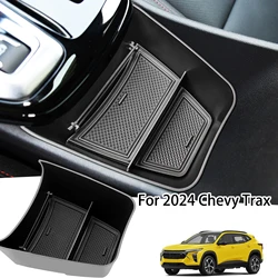 For 2024 Chevy Trax Car Armrest Storage Box ABS Center Console Organizer Fit for Chevrolet Trax LS Accessories Glove Insert Box