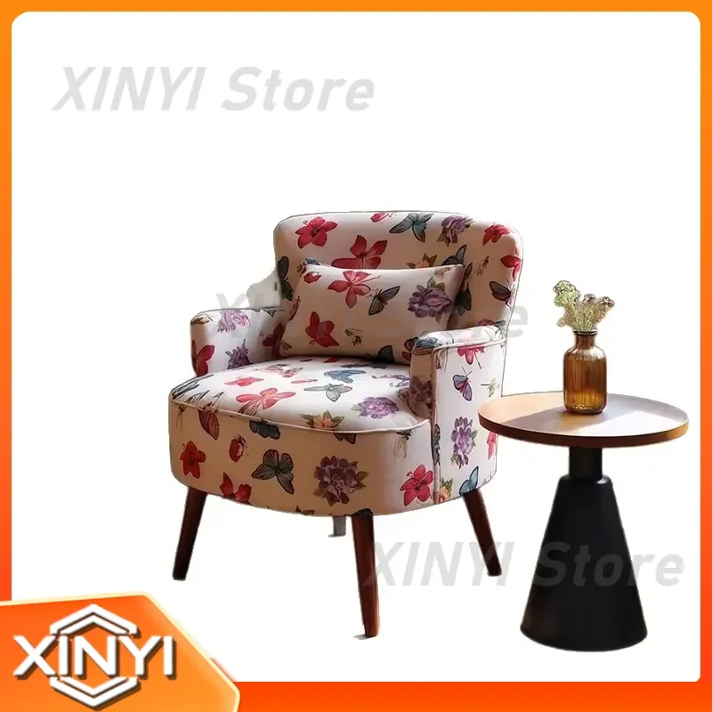 Wabi Furniture for Retro Home Living Room Balcony Leisure Single Sofa Designer Single Chair Tiger Style Armchair Modern